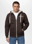 Bluza męska rozpinana z kapturem Pit Bull Ruffin Detroit brązowa