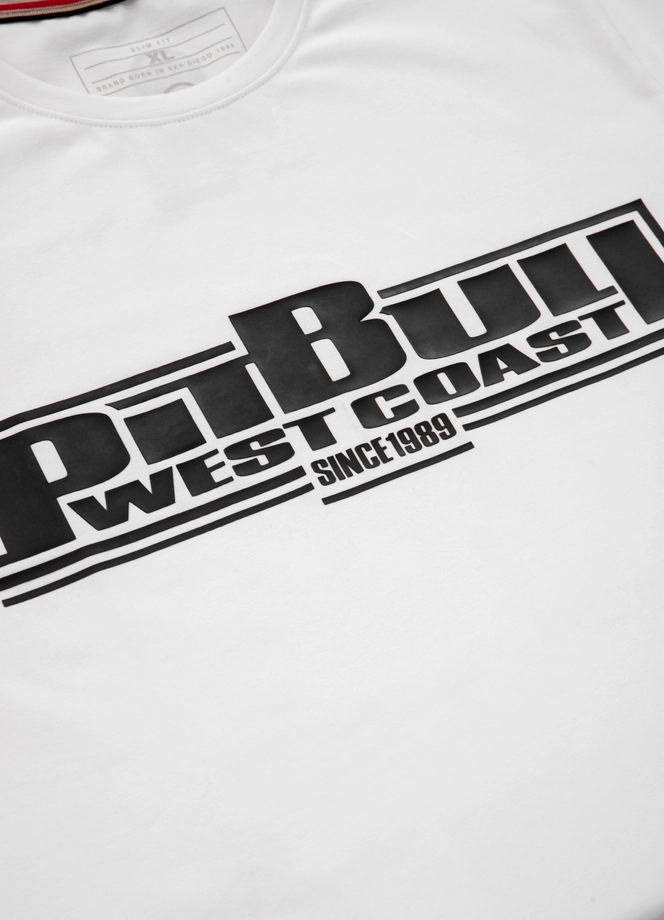 Koszulka męska T-Shirt Pit Bull Pitbull Classic Boxing Slim Fit biała