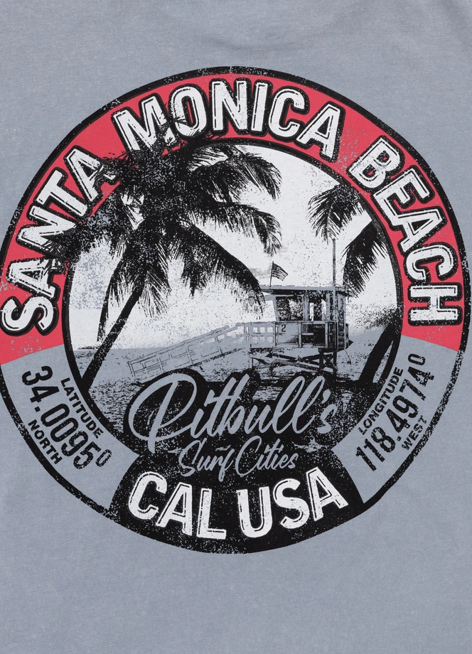 Koszulka męska T-Shirt Pit Bull Pitbull Denim Washed Oceanside 25 jasno niebieska