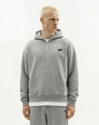 Bluza męska z kapturem half-zip Prosto Big Log Infinity szara