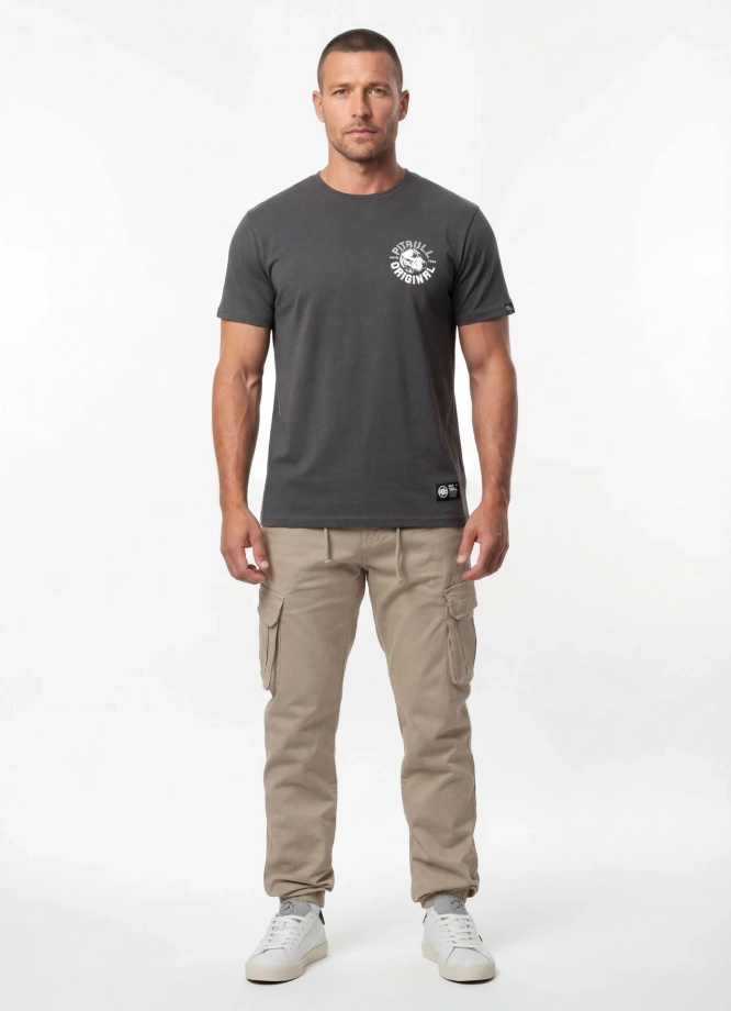 Koszulka męska T-Shirt Pit Bull Pitbull Dog SD grafitowa