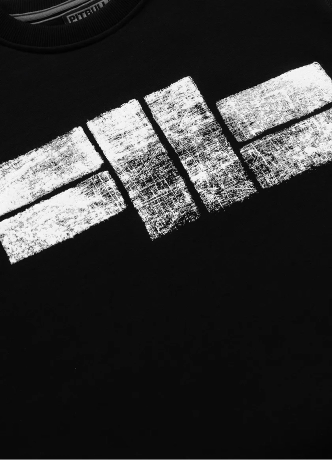 Bluza męska bez kaptura Pitbull Pit Bull Classic Logo czarna