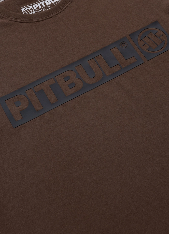 Koszulka męska T-Shirt Pitbull Hilltop ciemno brązowa