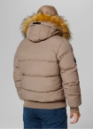 Kurtka zimowa męska Pit Bull Burnt Hooded Jacket beżowa