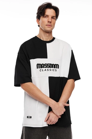Koszulka męska t-shirt Mass Dnm Tony czarno/biała