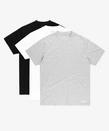Koszulka męska t-shirt Prosto Basic zestaw 3pack multi biały/czarny/szary
