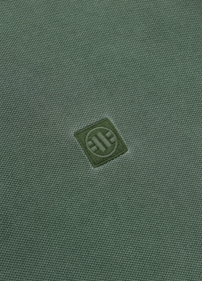 Koszulka męska Polo Pitbull Pique Small Logo Washed zielona