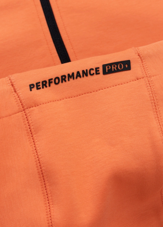 Bluza męska rozpinana z kapturem Pit Bull Dogwood fluo pomarańczowa
