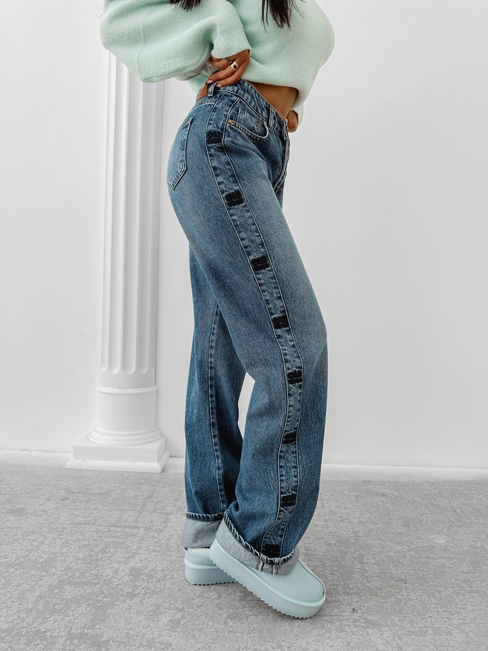 Spodnie damskie jeans Olavoga Eliokie niebieskie