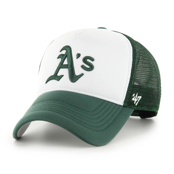 Czapka z daszkiem 47 Brand Oakland Athletics Tri Tone Foam biało/zielona