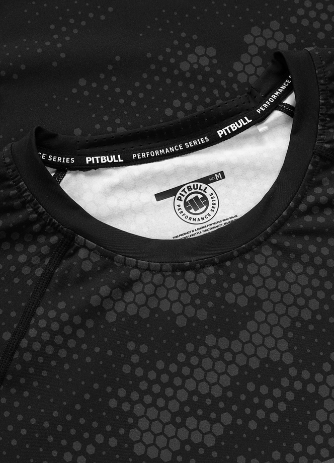 Koszulka męska rashguard Pitbull Hex Camo Hilltop czarna