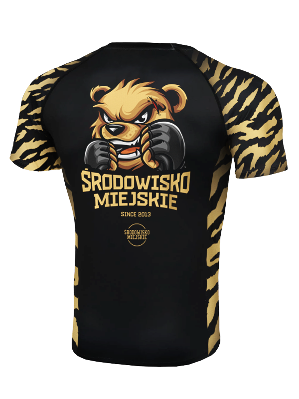Koszulka sportowa Rashguard Środowisko Miejskie Wild Bear czarna