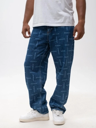 Spodnie męskie Jeans Baggy Jigga Wear Mini Laser niebieskie