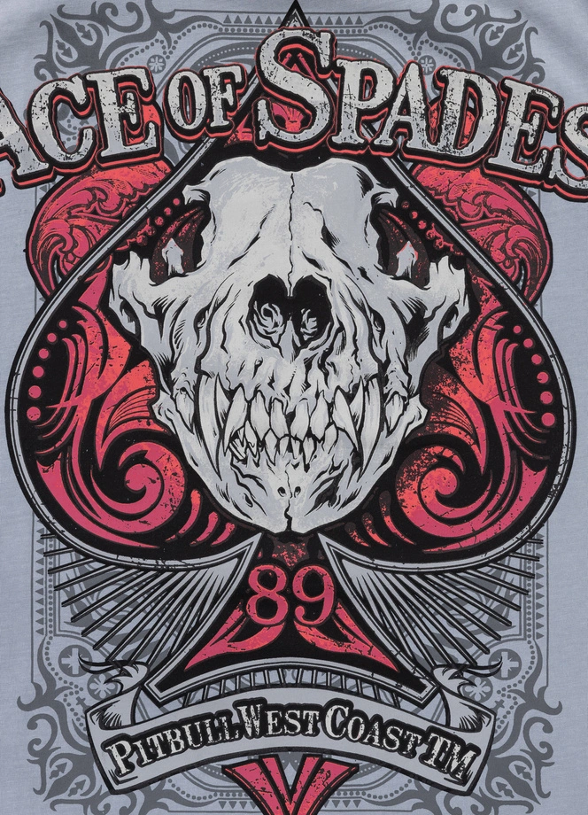 Koszulka męska T-Shirt Pit Bull Pitbull Denim Washed Ace Of Spades II niebieska