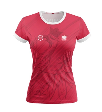 Koszulka sportowa damska T-shirt Octagon Polska Orzeł czerwona Limited Edition