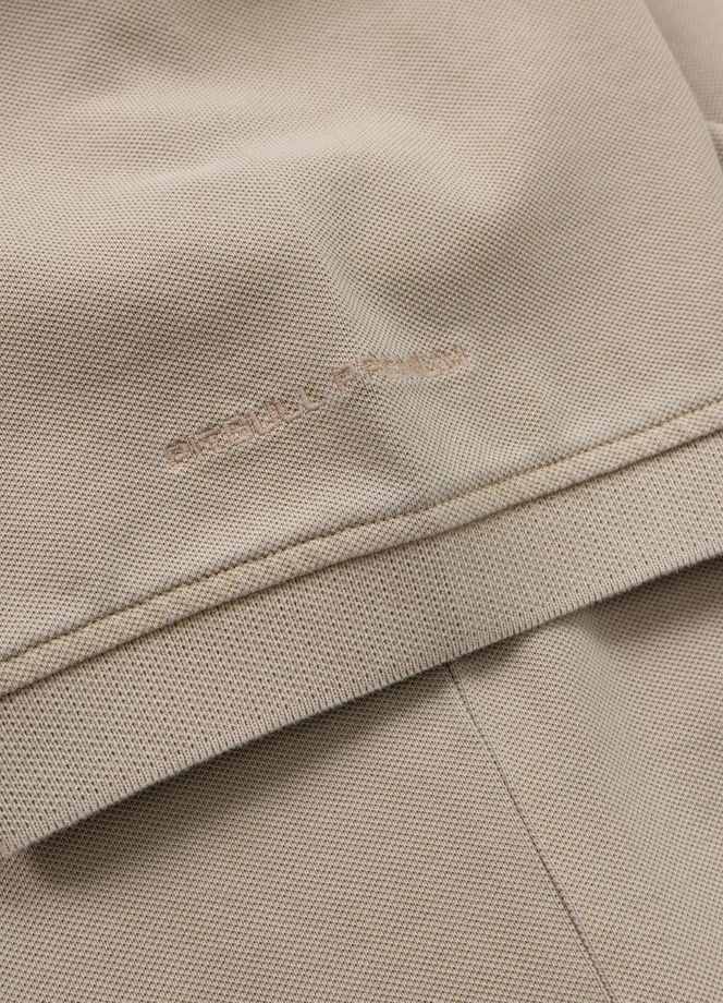 Koszulka męska Polo Pitbull Pique Small Logo Washed beżowa