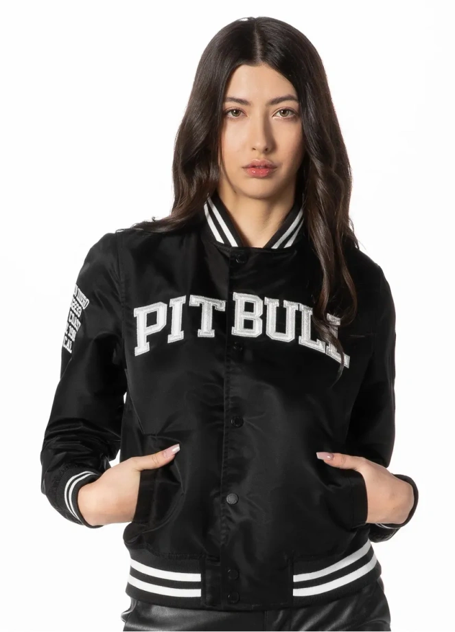 Kurtka damska wiosenna Pit Bull Tequila 3 baseball jacket 25 czarna