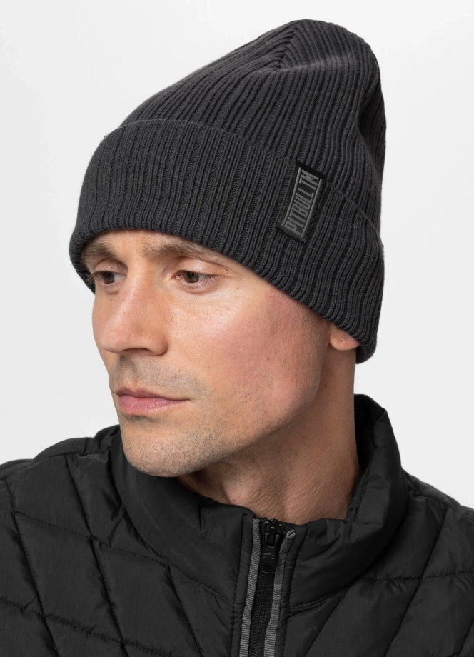 Czapka zimowa Pitbull Beanie Silvas Pitbull TM grafitowa