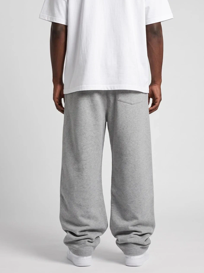 Spodnie dresowe męskie Baggy Jigga Wear Logo Drawcord ciemno szare
