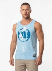 Koszulka męska tank top Pitbull Palms jasno niebieska