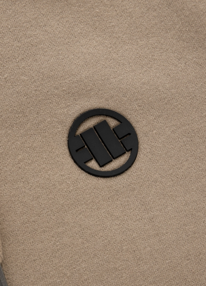 Bluza męska z kapturem Pitbull Pit Bull Small Logo 24 ZIP hooded beżowa