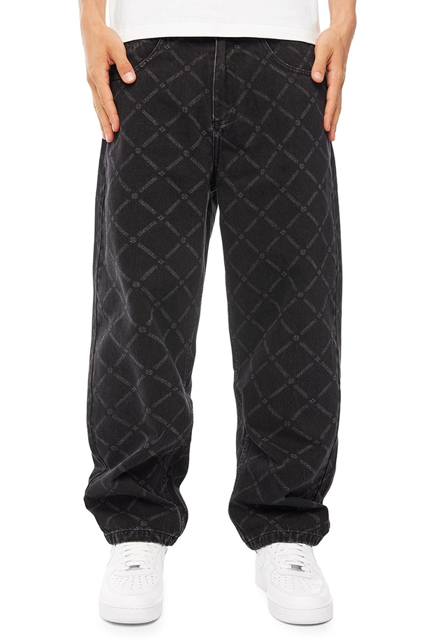 Spodnie męskie Jeans Extra Baggy Mass Denim Monogram czarne