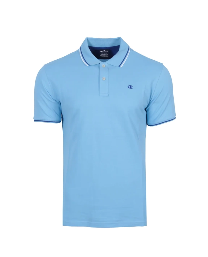 Koszulka Polo Champion Small Logo Stripe jasno niebieska