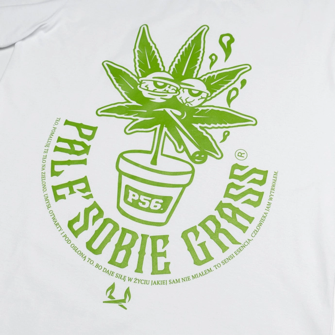 Koszulka męska T-shirt Dudek P56 Kwiatek biała