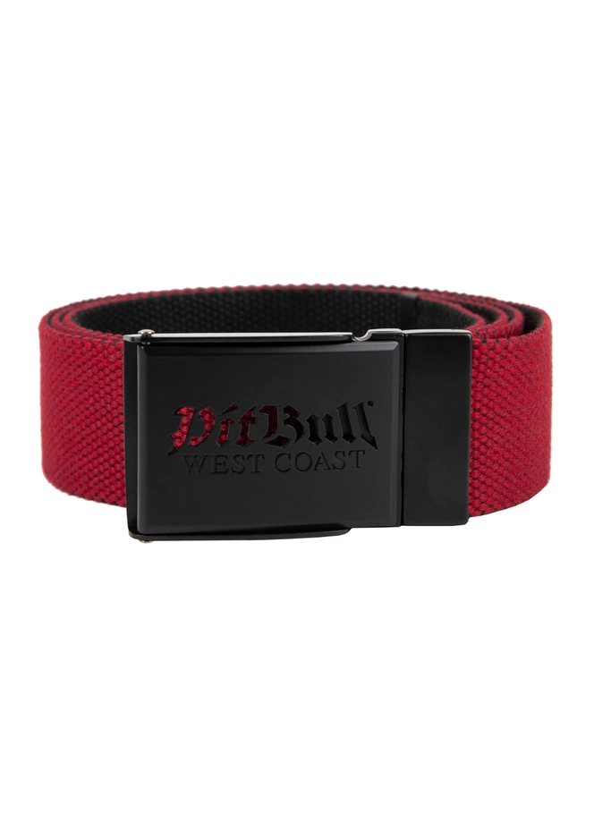 Pasek parciany Pitbull Webbing Belt Old Logo black/red