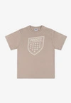 Koszulka męska t-shirt Prosto Shield beżowa