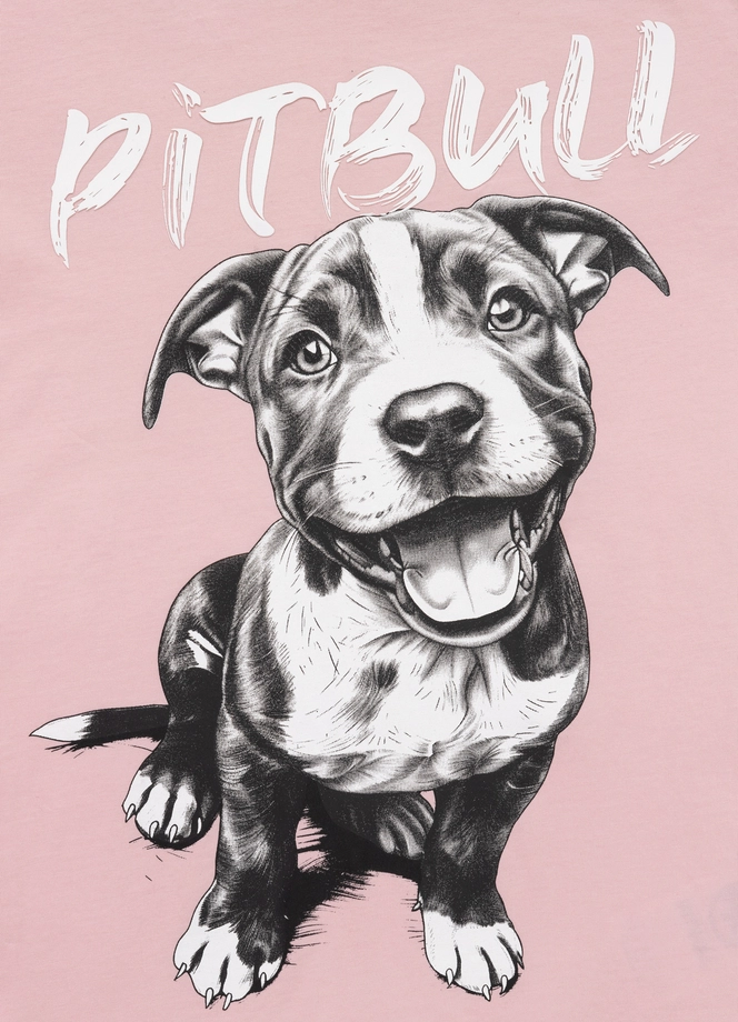 Koszulka t-shirt damska Pit Bull Pitbull Puppy 2 różowa