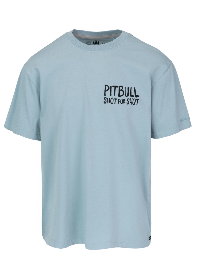 Koszulka męska T-Shirt oversize Pitbull Shot For Shot Loose Fit niebieska