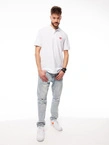 Koszulka męska Polo T-shirt Diil Laur biały/czerwony