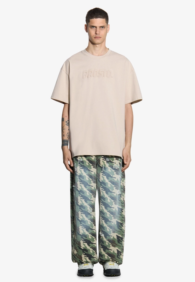 Koszulka męska t-shirt oversize Prosto Zont beżowa