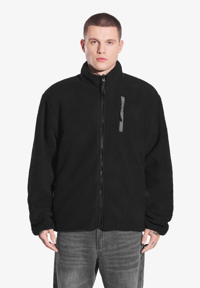 Kurtka męska dwustronna Prosto Sherpa Reverse szara/czarna