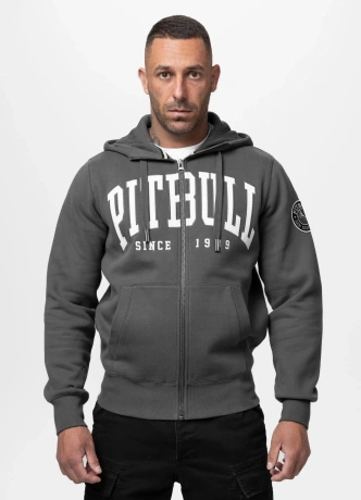 Bluza męska rozpinana z kapturem Pit Bull Norton grafitowa
