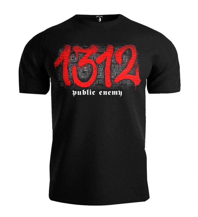 Koszulka męska T-shirt Public Enemy 1.3.1.2 black/red czarna