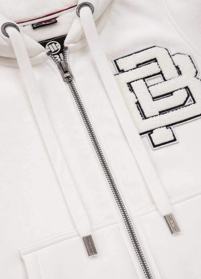 Bluza damska z kapturem Pit Bull Pitbull Sherpa Ruffina 24 ZIP biała