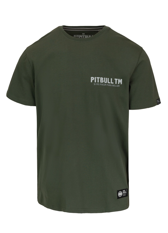 Koszulka męska T-Shirt Pit Bull Pitbull Parabellum ciemno zielona