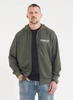Bluza męska z kapturem Pitbull Pit Bull Para Bellum ZIP zielona
