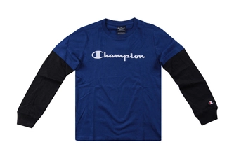 Koszulka longsleeve dziecięcy Champion Twocolours niebiesko/czarny