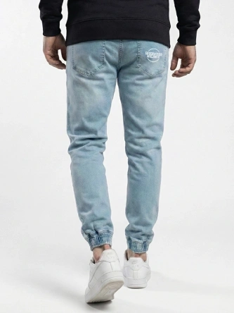 Spodnie męskie jogger jeans Środowisko Miejskie Classic jasne niebieskie