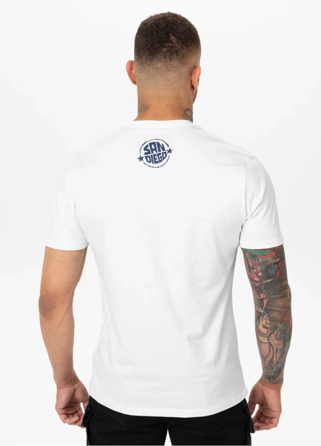 Koszulka męska T-Shirt Pit Bull Pitbull San Diego Sun biała