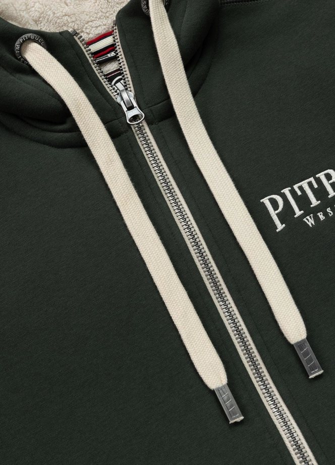 Bluza męska rozpinana z kapturem Pit Bull Ruffin Detroit zielona