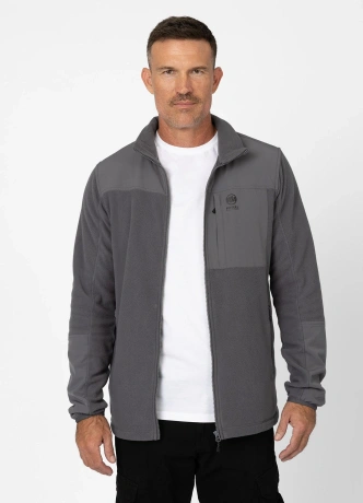 Bluza męska polarowa rozpinana Pit Bull Cameron grafitowa