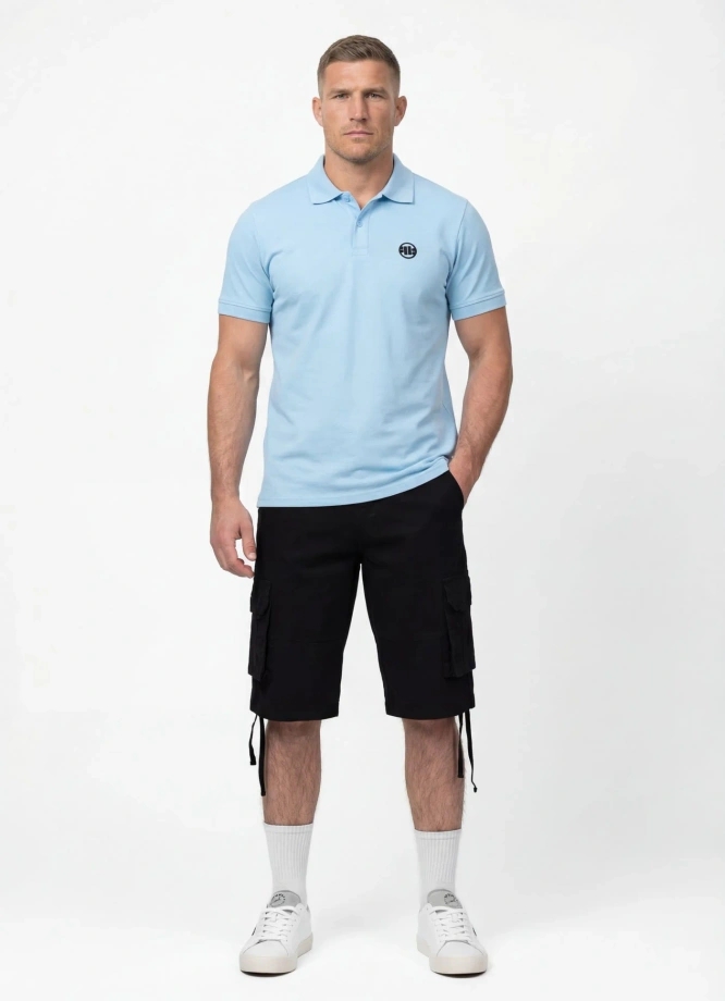 Koszulka męska Polo Pitbull Jersey Slim Fit Small Logo jasno niebieska