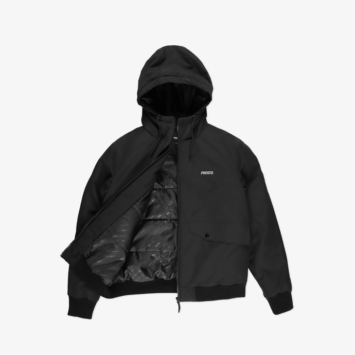 Kurtka zimowa męska z kapturem Prosto Klasyk Gegito Bomber czarna