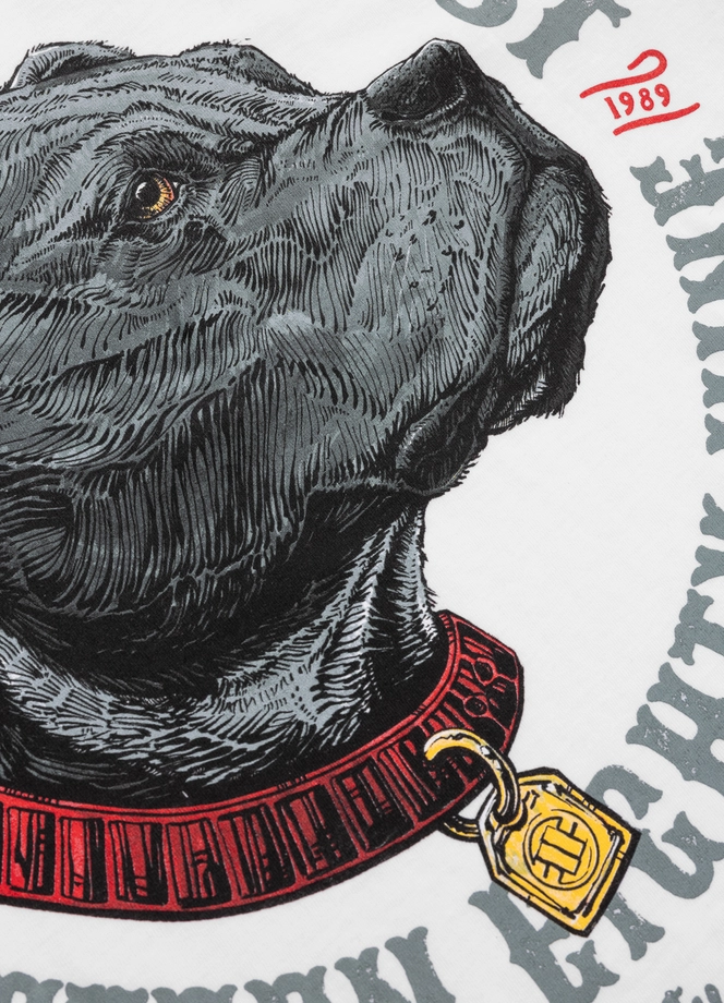 Koszulka męska T-Shirt Pit Bull Pitbull Strenght & Respect biała