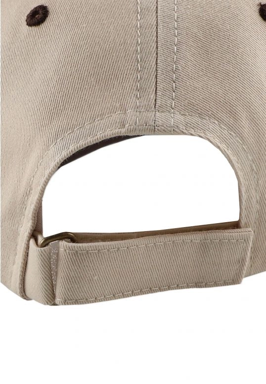 Czapka dziecięca z daszkiem Prosto Urwis kremowa/brązowa