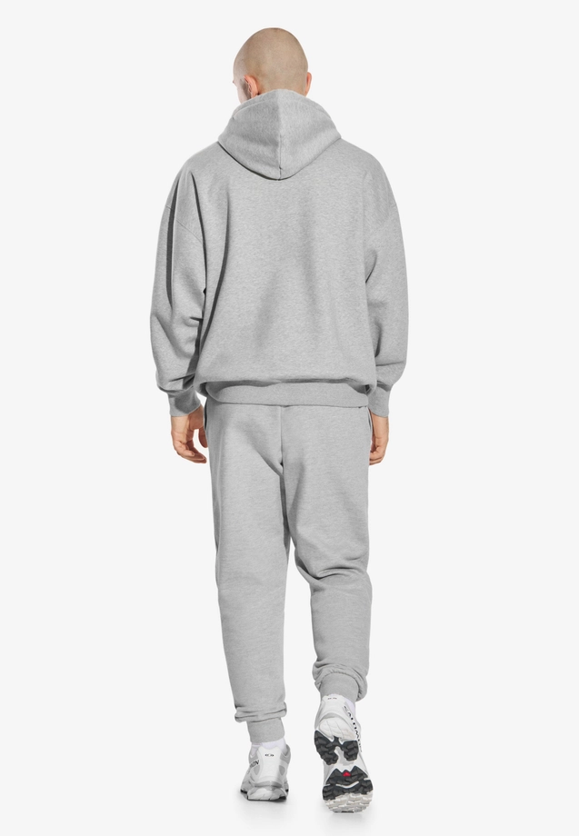 Bluza męska z kapturem oversize Prosto Chicago szara